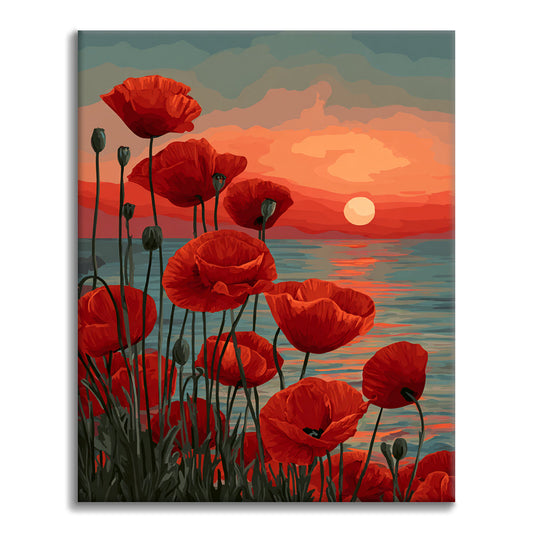 Karmínový súmrak - Maľovanie podľa čísiel