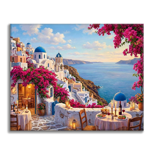 Santorini - Maľovanie podľa čísel