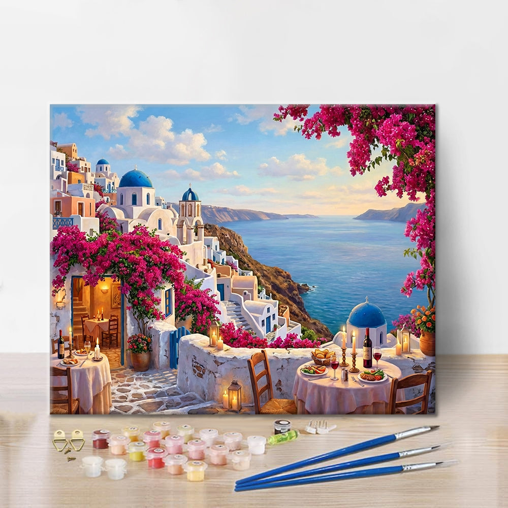 Santorini - Maľovanie podľa čísel