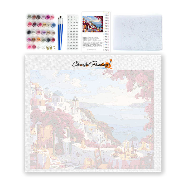 Santorini - Maľovanie podľa čísel