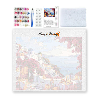 Santorini - Maľovanie podľa čísel