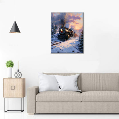 Zimný expres - Maľovanie podľa čísiel