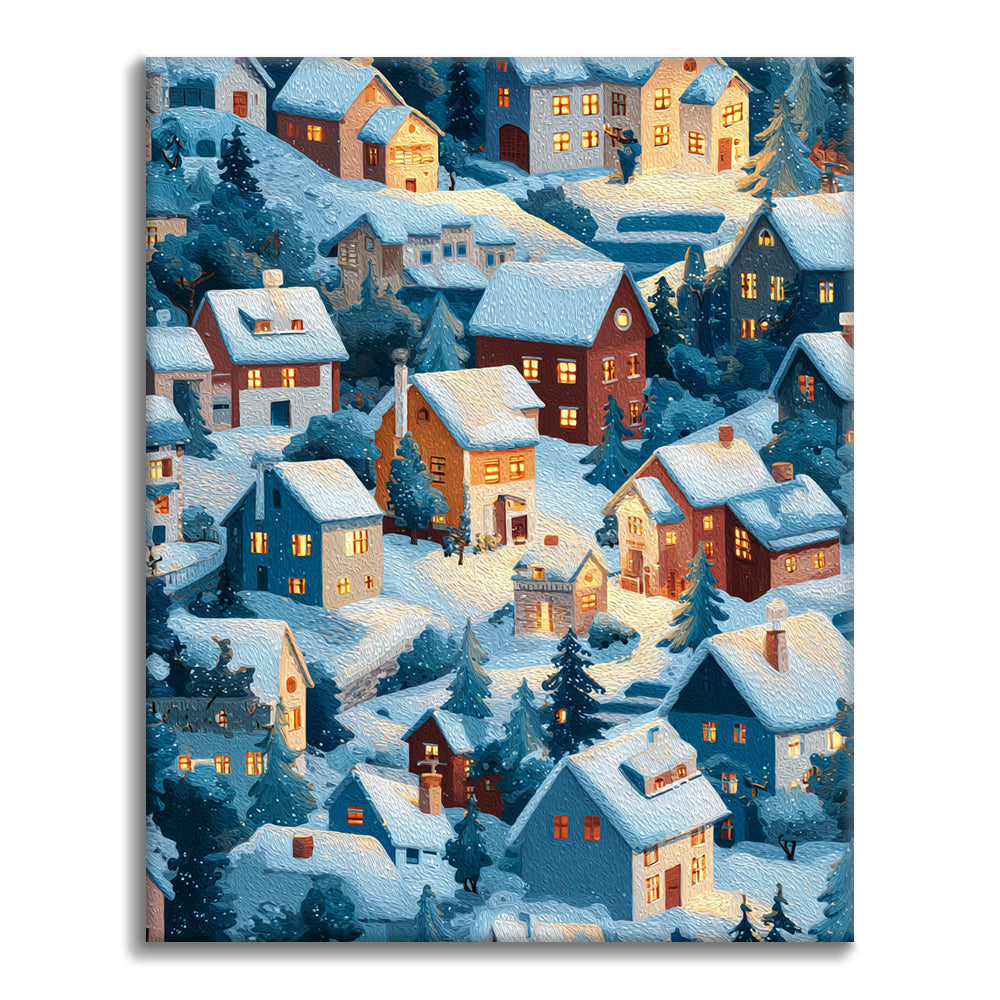 Zimná žiara - Maľovanie podľa čísiel