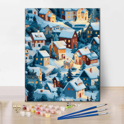 Zimná žiara - Maľovanie podľa čísiel