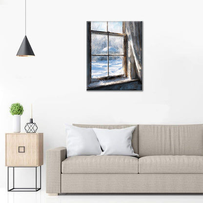 Zimné okno - Maľovanie podľa čísiel