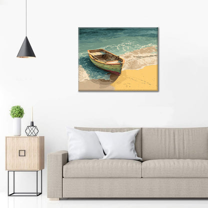 Drevená loďka - Maľovanie podľa čísiel