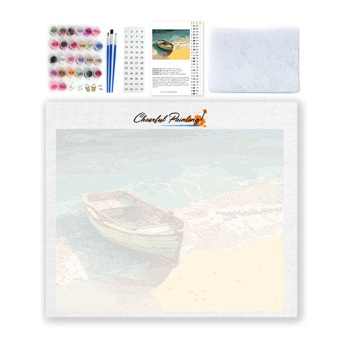 Drevená loďka - Maľovanie podľa čísiel