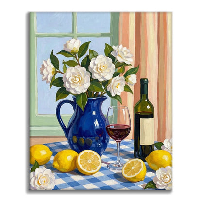 Útulný stôl - Maľovanie podľa čísel