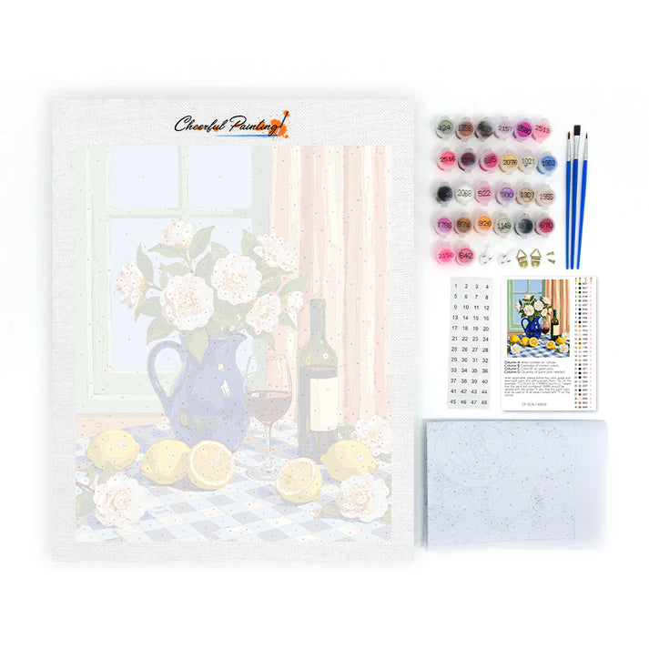 Útulný stôl - Maľovanie podľa čísel