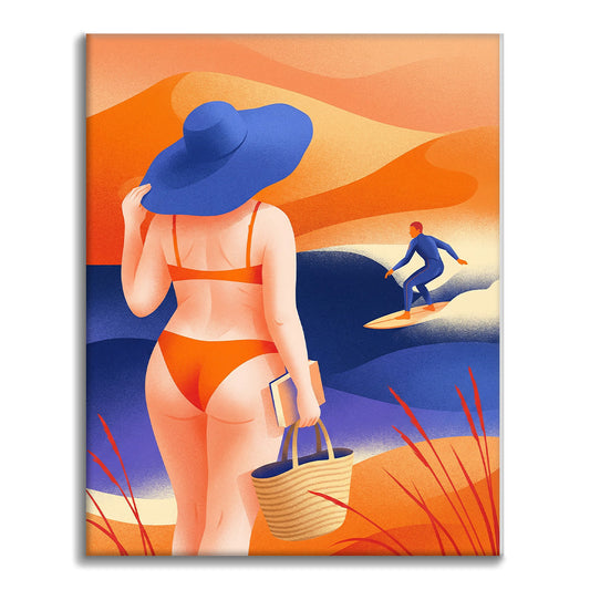 Blaženosť plážového dňa - Maľovanie podľa čísel