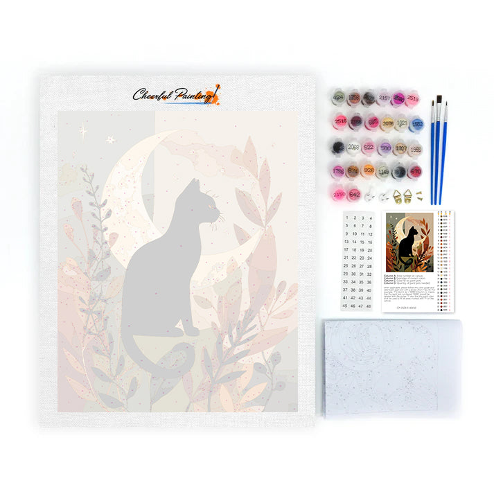 Čierna mačka Sil - Maľovanie podľa čísel