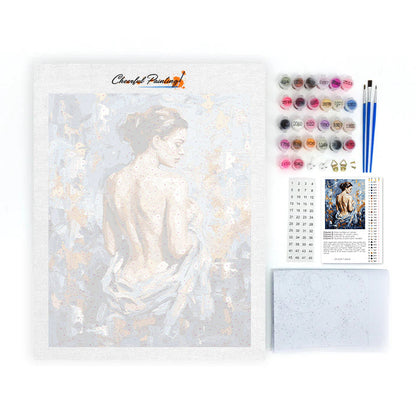 Modrá silueta - Maľovanie podľa čísel