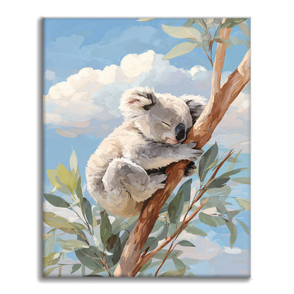Odpočívať koala - Maľovanie podľa čísel