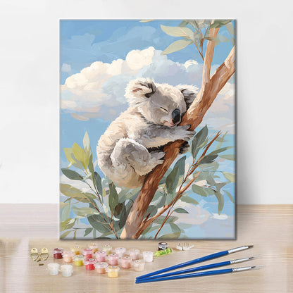 Odpočívať koala - Maľovanie podľa čísel