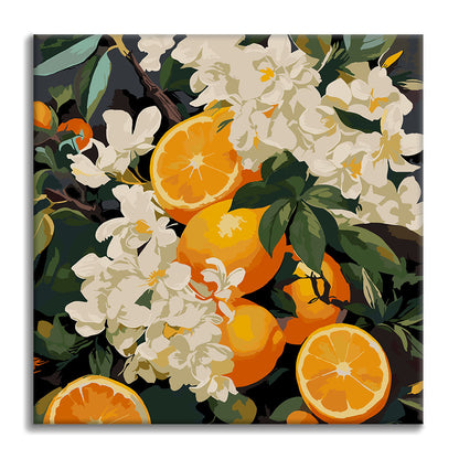 Citrusový kvet - Mini maľovanie podľa čísel