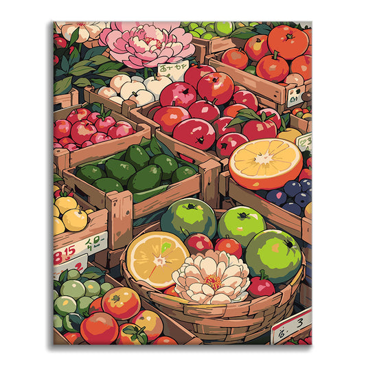 Slnečný pouličný trh I - Maľovanie podľa čísel