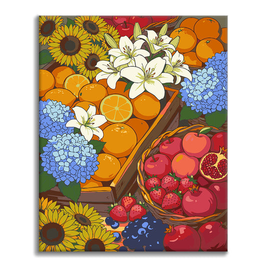 Slnečný trh II - Maľovanie podľa čísel