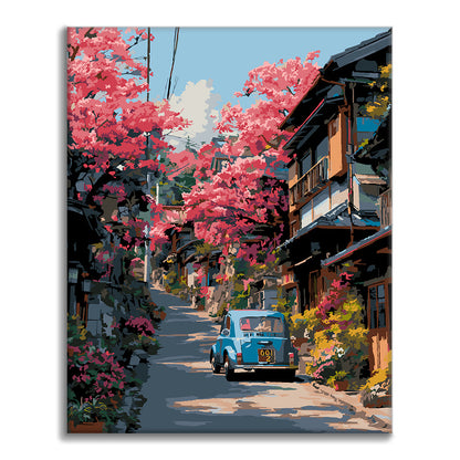 Blossom Street Car - Maľovanie podľa čísel