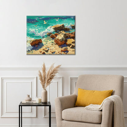 Skalnaté pobrežie – Maľovanie podľa čísel