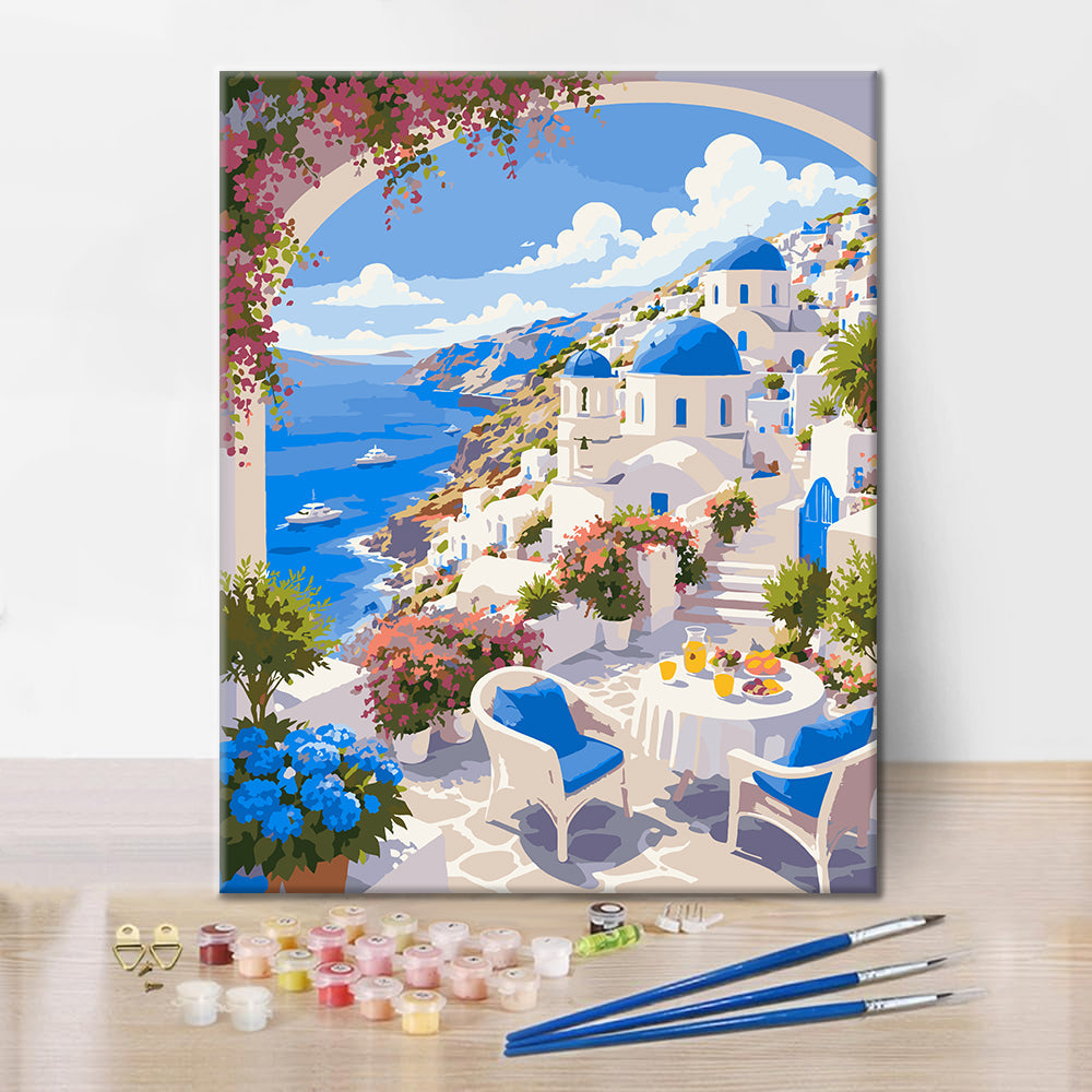 Santorínska blaženosť – Maľovanie podľa čísel