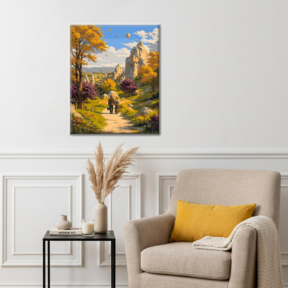 Jesenný horský jazdec – Maľovanie podľa čísel