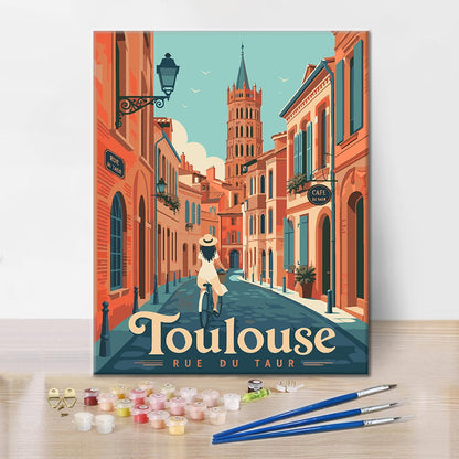 Toulouská cestovná ulica – Maľovanie podľa čísel
