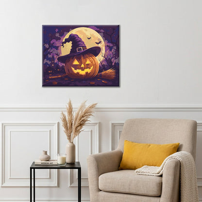 Moonlit Witch Village - Paint by Numbers