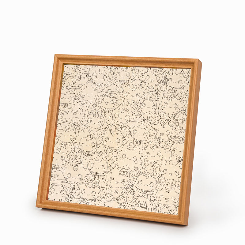 Zmiešané príšery - Drevená farebná skladačka