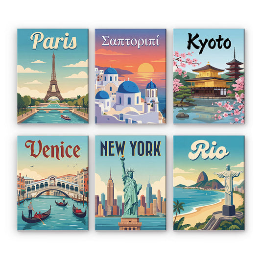 Známe budovy - Maľovanie podľa čísel