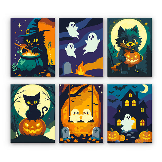 Halloween Mačky a duchovia