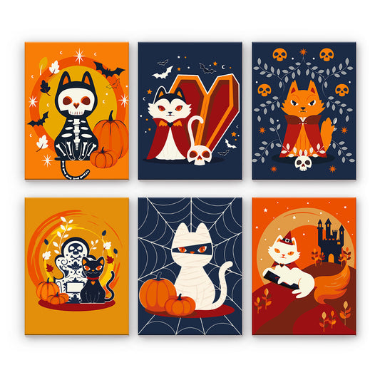 Halloweenske mačky v kostýme