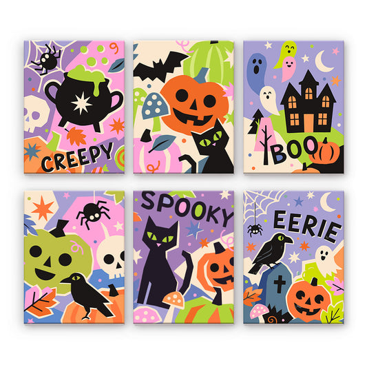 Farebná halloweenska koláž