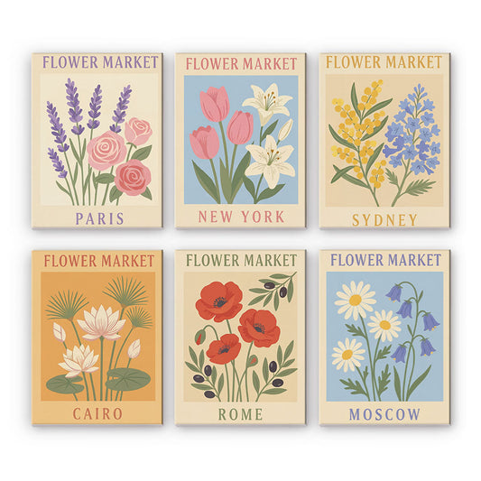 Svetové kvetinové trhy - Maľovanie podľa čísel